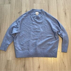 Aerie Baby Blue Oversized Knit Crewneck Sweater